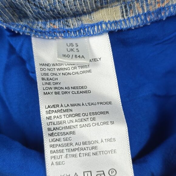 Urban Outfitters UO Juliette Blue Floral Linen Wrap-Around Mini Dress Size‎ S - Picture 10 of 11